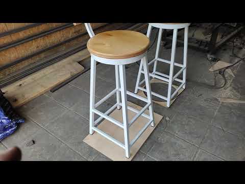 Стулья барные в стиле ЛОФТ с полукруглой спинкой!