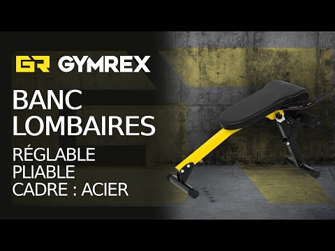 Vidéo - Banc lombaires - Réglable - Pliable - 130 kg