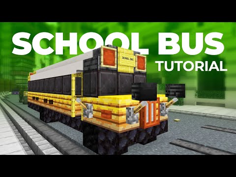 How to Build a SCHOOL BUS in Minecraft! [TUTORIAL]