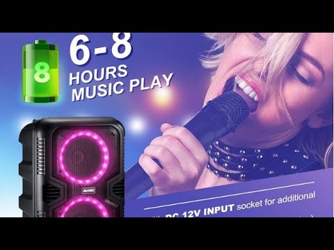 ABRATO Bluetooth Karaoke Speaker with DJ Lights Review, Lightweight with color changing speakers
