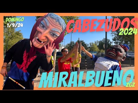 CABEZUDOS MIRALBUENO. Último Recorrido de Fiestas | Zaragoza 2024