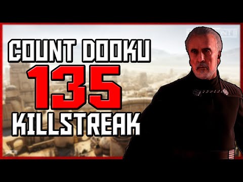 Star Wars Battlefront 2 - Count Dooku 135 Killstreak/Gameplay on Tatooine! [PS4]