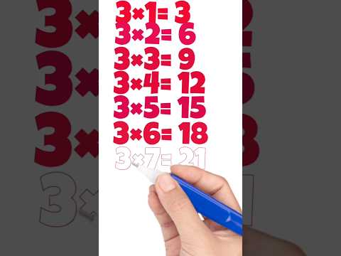 Table of 3 #pahada #multiplication #table