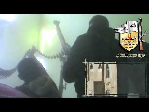 استهداف كتيبة سيف الإسلام بالرشاشات الثقيلة مواقع قوات النظام في بلدة زملكا في ريف دمشق