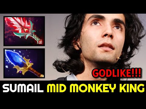 SUMAIL MID Monkey King Godlike with Bloodthorn & Scepter Build Dota 2