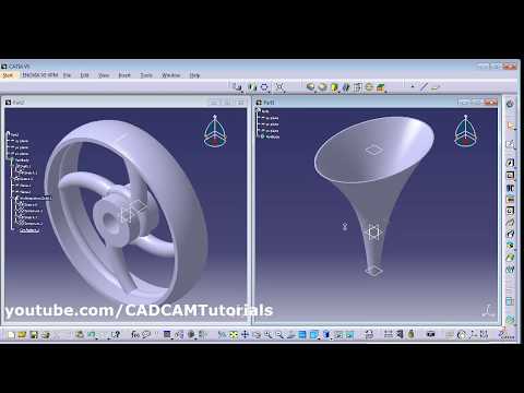 CATIA Training Course Exercises for Beginners - 10 | CATIA Multi Sections Solid Practice Drawings