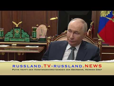 Putin trifft den Vorstandsvorsitzenden der Sberbank, Herman Gref