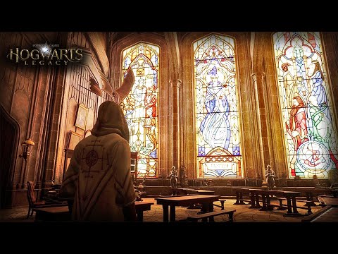 Hogwarts Legacy Castle Tour – Autumn Daytime Third Person Walk 4K (Relaxing Ambience)