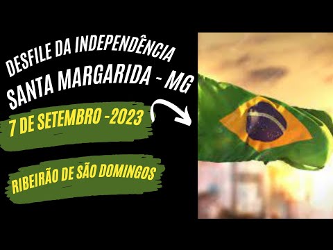 Desfile de 7 de setembro. Independência do Brasil. Em Ribeirão de São Domingos, Santa Margarida, MG