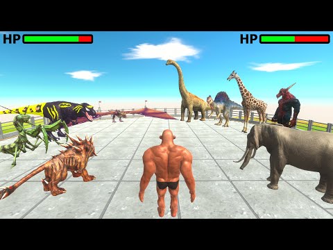 Battle Royale Tournament on Spike Arena - Animal Revolt Battle Simulator