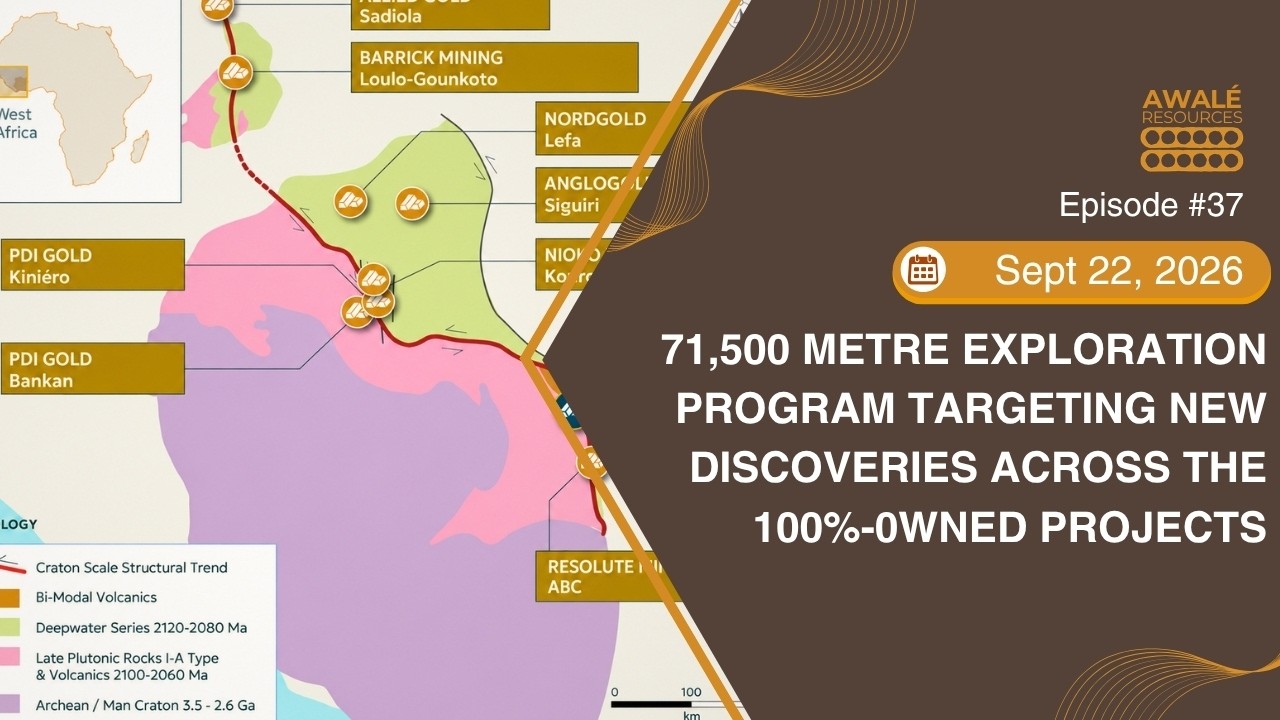 Sept 22, 2026 - 71,500 Metre Exploration Program Targeting New Discoveries Across Our 100%-0wned Odienné Ground