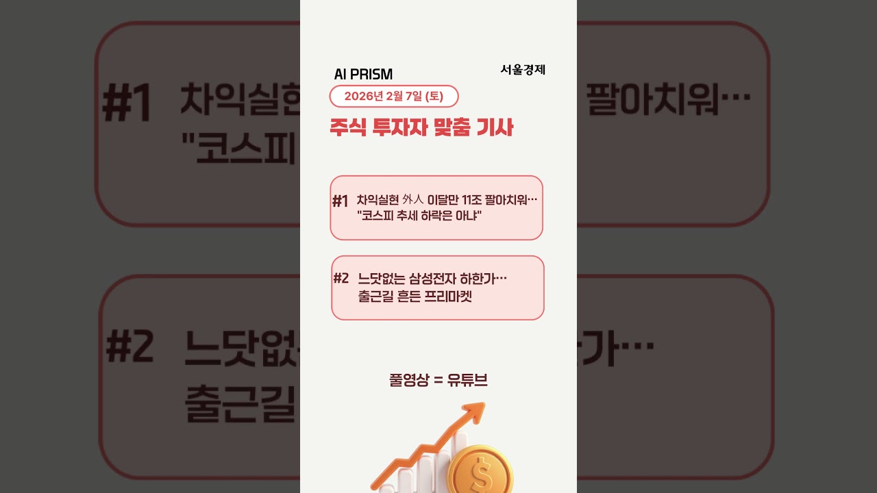 반도체株 외인 대량매도에 코스피 급락 [AI PRISM]