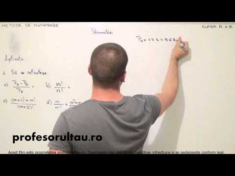 03   cls10   Metode de numarare   permutari   aplicatii   partea 1 - profesorultau.ro