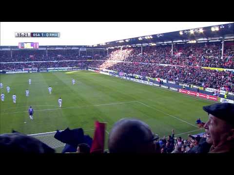 Gol de Oriol Riera (1-0) en el Osasuna - Real Madrid - HD