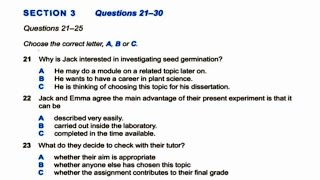 IELTS Listening Section-3(Seed germination) with answers