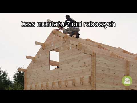 Dom drewniany z ociepleniem o powierzchni 60m2. Czas montażu 7 dni.