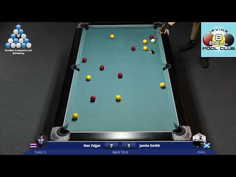 Irvine 8 Ball - Scottish Singles Qualifier - Race To 8 -  Geo Edgar v Jamie Smith