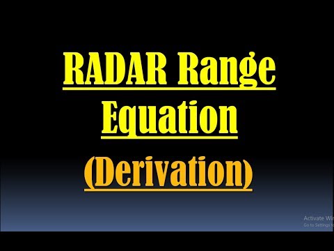 image-What is a radar equation? 