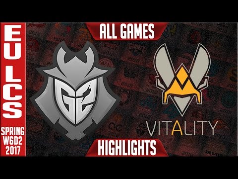 Vitality vs G2 All Games Highlights - EU LCS W6D1 Spring 2017 - VIT vs G2 All Games