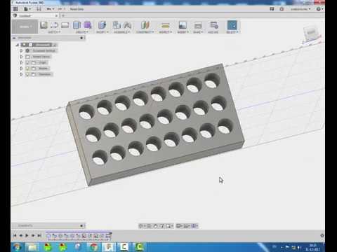 Autodesk Fusion 360 Tutorial.....Application Of "Rectangular Pattern " Tool In Autodesk Fusion 360.