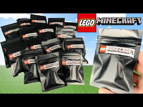 Mystery LEGO Minecraft Minifigures - 16 PACK OPENING! Custom Blind Bags