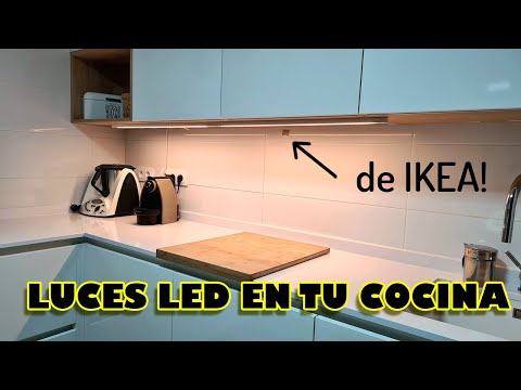 Como instalar luces led en la cocina. Luces Skydrag de Ikea con interruptor Tradfri. Configuración