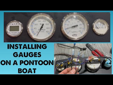 Installing Gauges on Pontoon Boat - FUEL, TACH, & SPEED