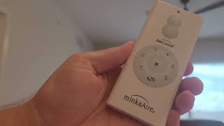 How to reset minkaAire ceiling fan