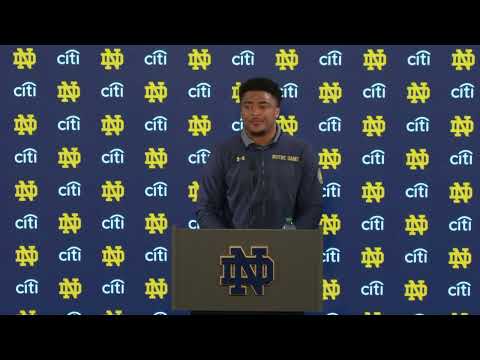 Logan Diggs Postgame vs UNLV | Press Conference | Notre Dame Football