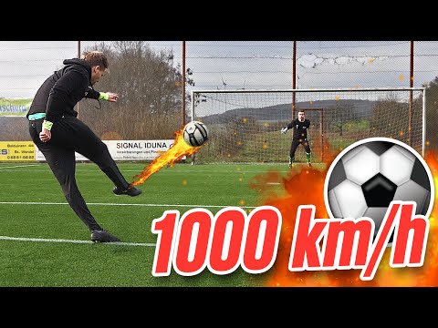 1000 km/h Free Kick Football Challenge