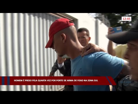 Homem é preso pela quarta vez por porte de arma de fogo na zona sul 09 05 2023