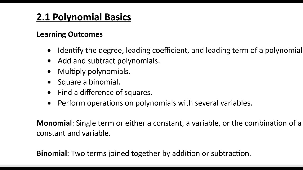 Math 124 2-1 Introduction