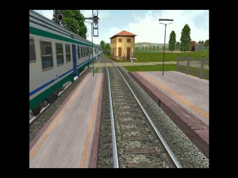 Linea Empoli - Siena ALn 663 incrocio a Ponte A Elsa reg con D445 visto dalla cabina