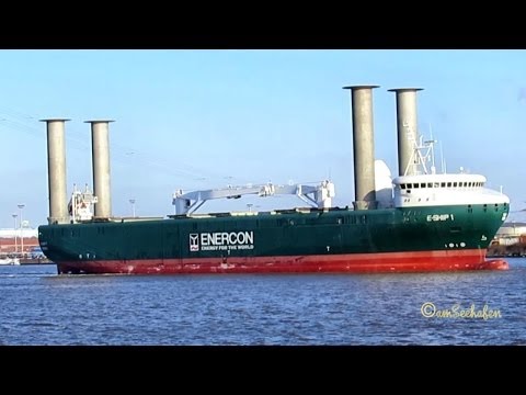 E Ship 1 DGFN2  IMO 9417141 Emden Germany  Flettner rotating sails and tugs und Schleppern