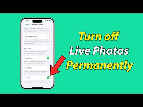 How to permanently turn off live photos on iphone