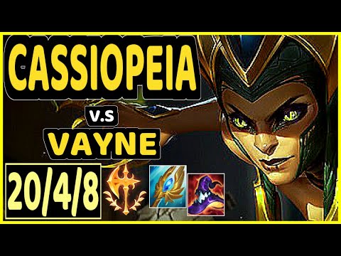 CASSIOPEIA vs VAYNE - 20/4/8 KDA MID GAMEPLAY - EUW Ranked MASTER