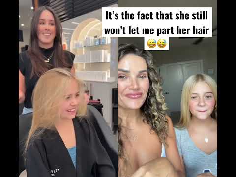 She STILL REFUSES to let anyone part her hair! 😅