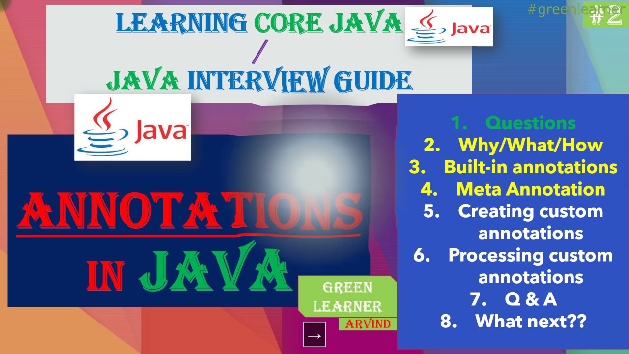 2 Annotations In Java || Built in Annotations In Java || Meta Annotations || Green Learner