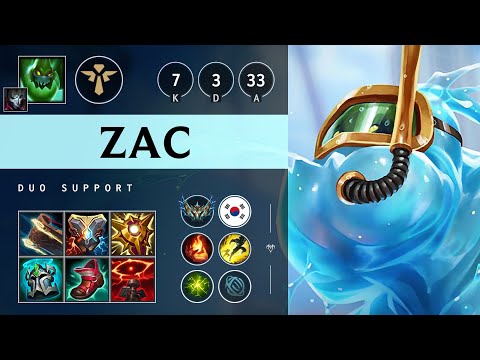 Zac Support vs Nautilus: Vision Controller - KR Challenger Patch 14.20