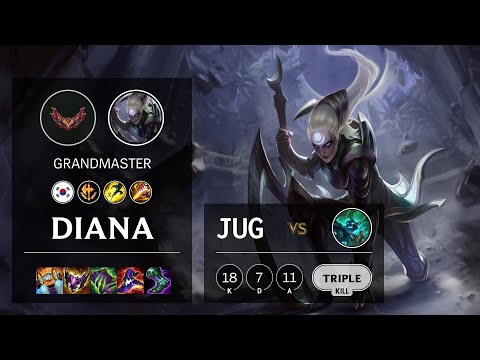 Diana Jungle vs Hecarim - KR Grandmaster Patch 12.3