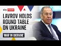 Russian Foreign Minister Sergei Lavrov holds round table on Ukraine