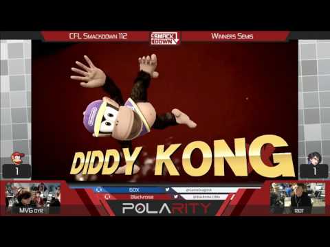 CFL Smackdown 112 WiiU - MVG Dyr (Diddy Kong) vs Riot (Bayonetta) - Winners Semis