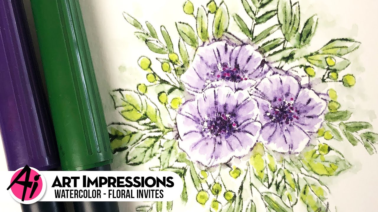 Ai Watercolor - Floral Invites