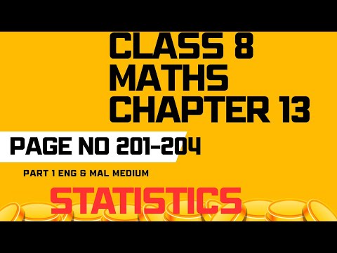 Class 8 maths /statistics. Chapter 13 page no 201-204/part 1