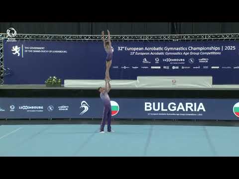 Simona Ivanova & Hasan Ismail (BUL) - 2025 European Age Group Champions, Pre Youth Mixed Pairs