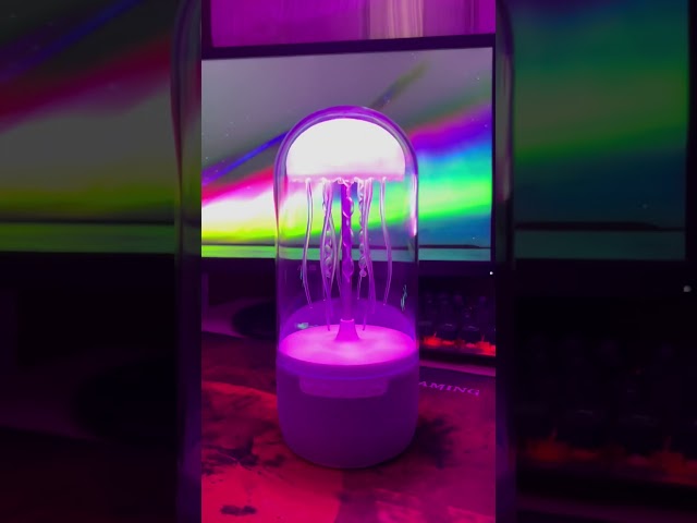 Vídeo relacionado con Vibbang Luz Nocturna en Forma de Medusa de Dibujos Animados, LED Inteligente Medusas luz Nocturna Control de voz Carga, para Decoración del Hog (A)