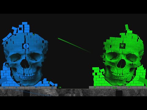 Castle Destruction Marble Race in ALgodoo ☆ The War Day #131-133 (with Location Selection)