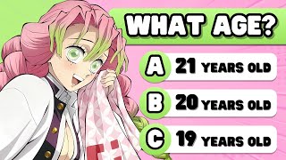 DEMON SLAYER AGE QUIZ 👺⚔️ Kimetsu no Yaiba Season 4 Quiz 🤍