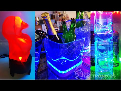 iluminação Especial Decoração Para Festa Balde De Gelo Copos LED Neon Raí Saia Rodada Cheiro Do Mato