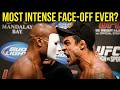 UFC 126 Anderson Silva Vitor Belfort Weigh In Staredown Anderson Wears A Mask Vitor Gets Angry